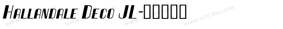 Hallandale Deco JL字体转换